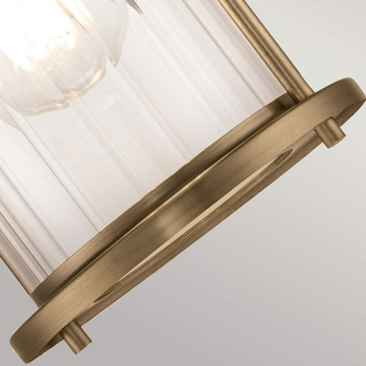 Quoizel QZ-RIGGS1-BATH-WS Riggs 1 Light Wall Light Weathered Brass