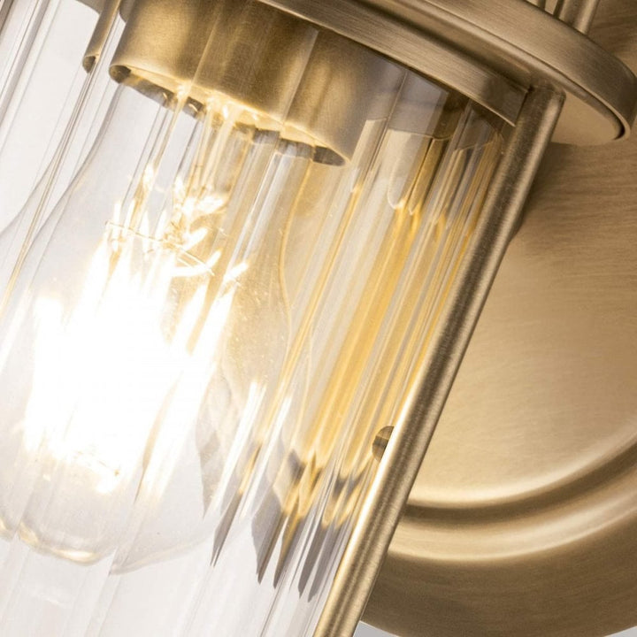 Quoizel QZ-RIGGS1-BATH-WS Riggs 1 Light Wall Light Weathered Brass