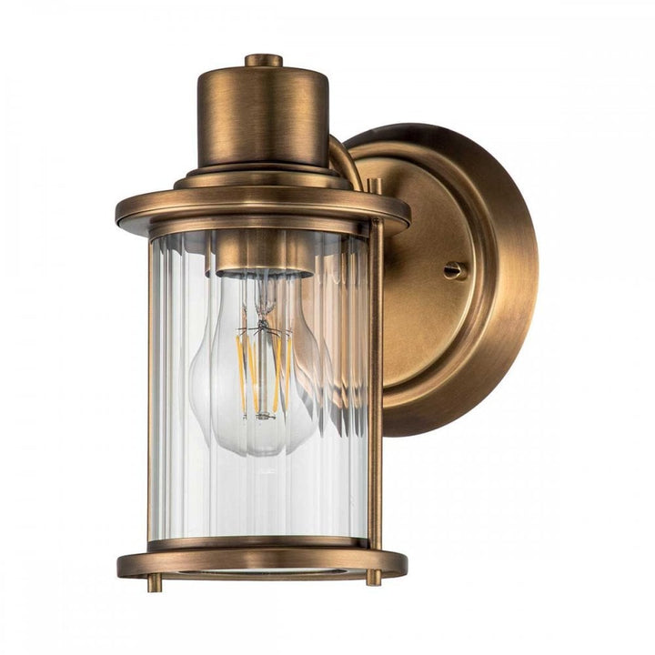 Quoizel QZ-RIGGS1-BATH-WS Riggs 1 Light Wall Light Weathered Brass