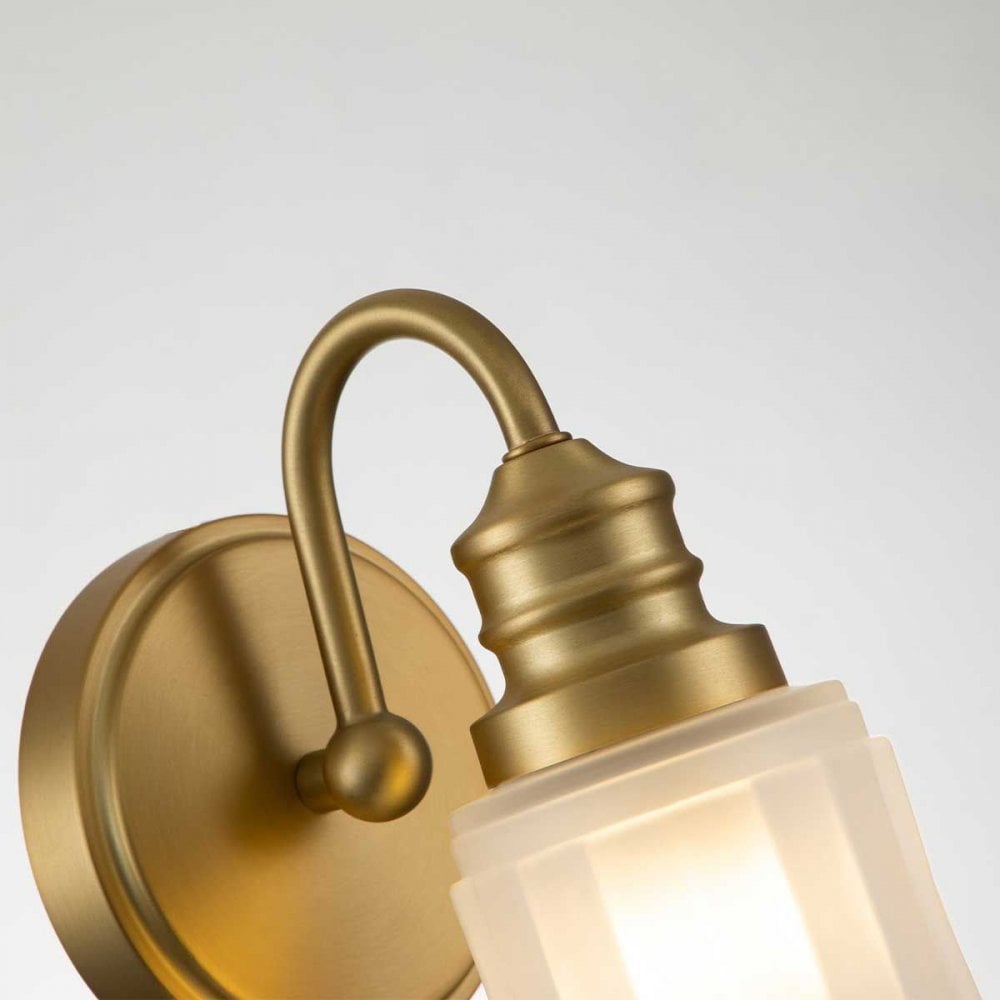 Quoizel QZ-SWELL1-BB-BATH Swell 1 Light Wall Light Brushed Brass