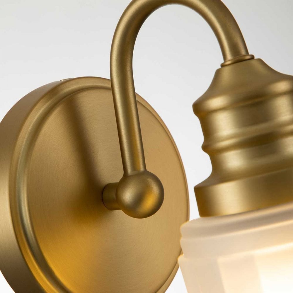 Quoizel QZ-SWELL1-BB-BATH Swell 1 Light Wall Light Brushed Brass