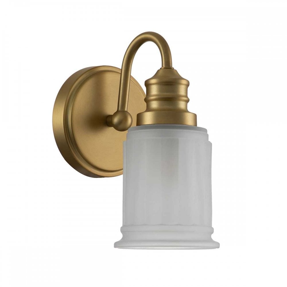 Quoizel QZ-SWELL1-BB-BATH Swell 1 Light Wall Light Brushed Brass
