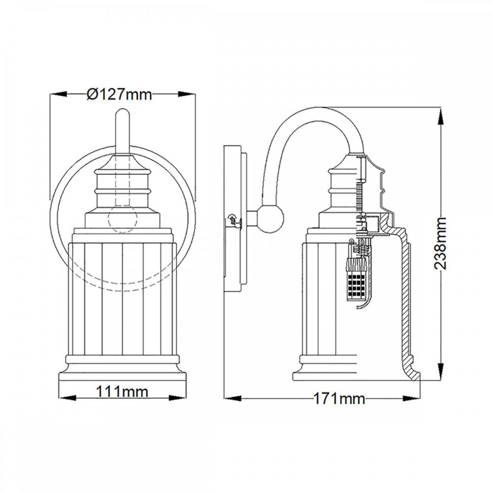 Quoizel QZ-SWELL1-PC-BATH Swell 1 Light Wall Light Polished Chrome