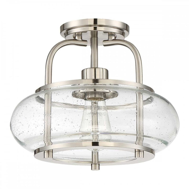 Quoizel QZ-TRILOGY-SFS-BN Trilogy 1 Light Semi-Flush Brushed Nickel