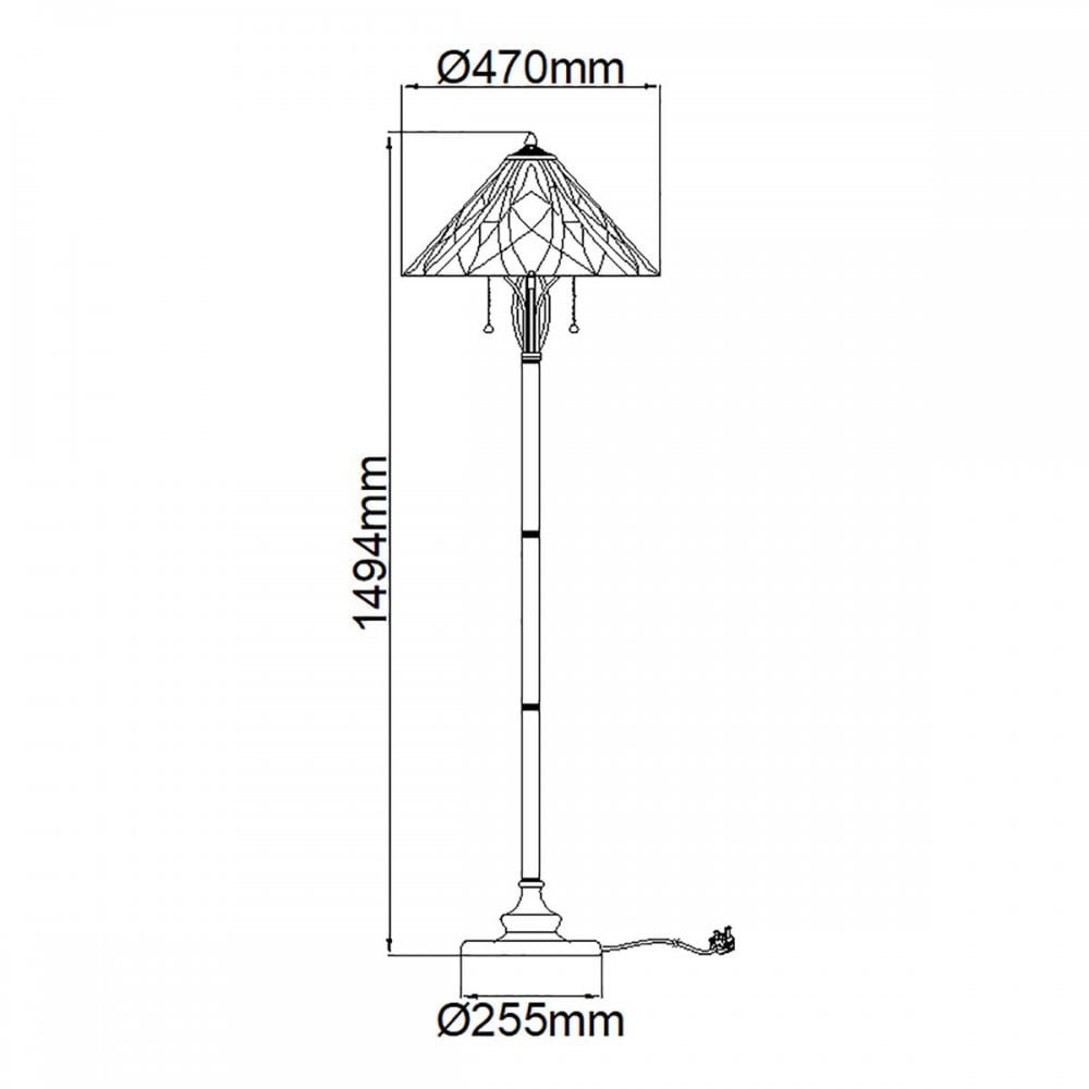 Quoizel QZ-VICTORY-FL 2 Light Victory Floor Lamp Valiant Bronze
