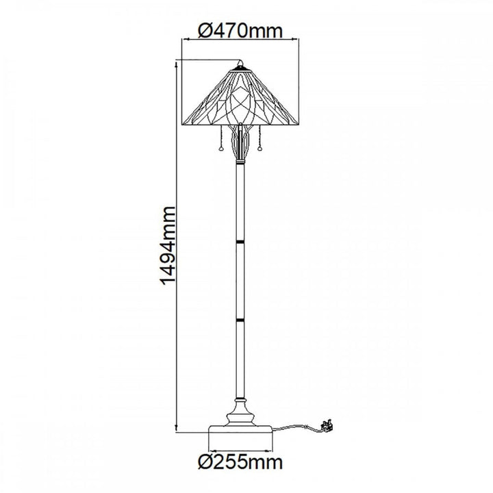 Quoizel QZ-VICTORY-FL 2 Light Victory Floor Lamp Valiant Bronze