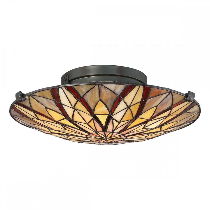 Quoizel QZ-VICTORY-SF 2 Light Victory Semi-Flush Valiant Bronze