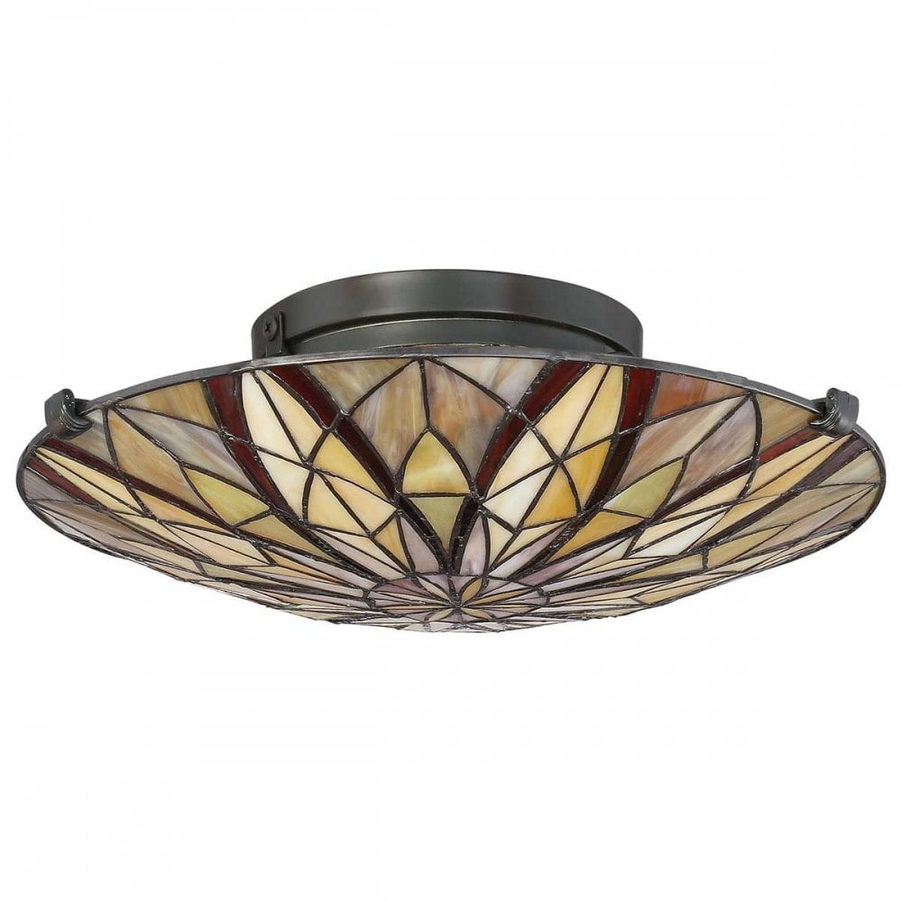 Quoizel QZ-VICTORY-SF 2 Light Victory Semi-Flush Valiant Bronze