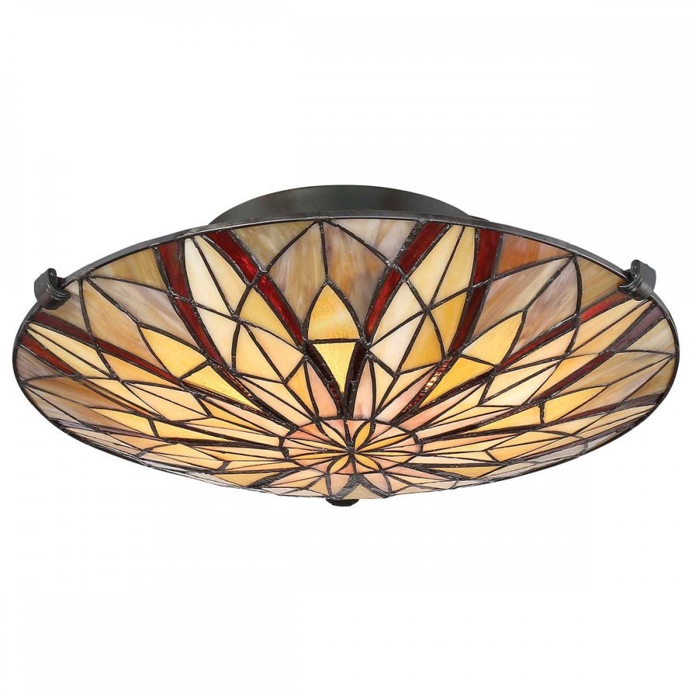 Quoizel QZ-VICTORY-SF 2 Light Victory Semi-Flush Valiant Bronze