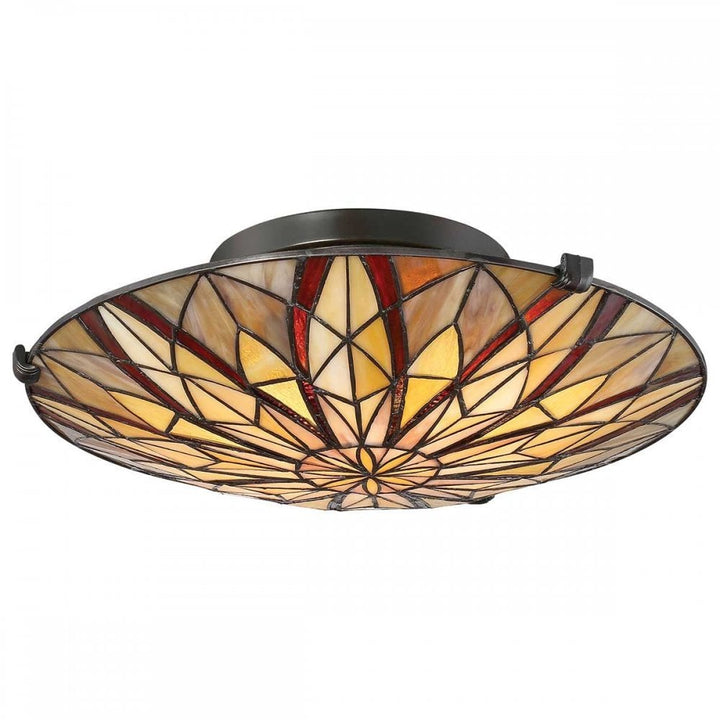 Quoizel QZ-VICTORY-SF 2 Light Victory Semi-Flush Valiant Bronze