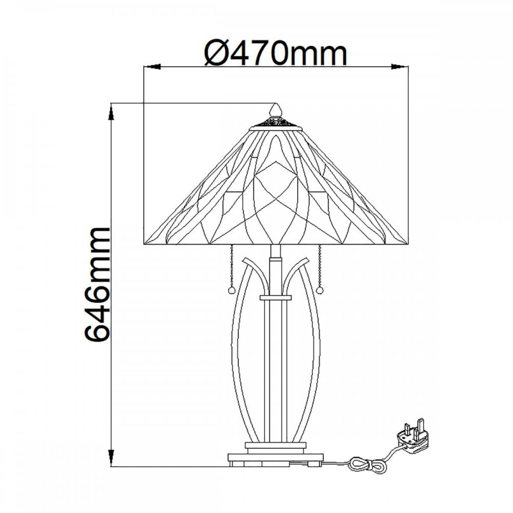 Quoizel QZ-VICTORY-TL 2 Light Victory Table Lamp Valiant Bronze