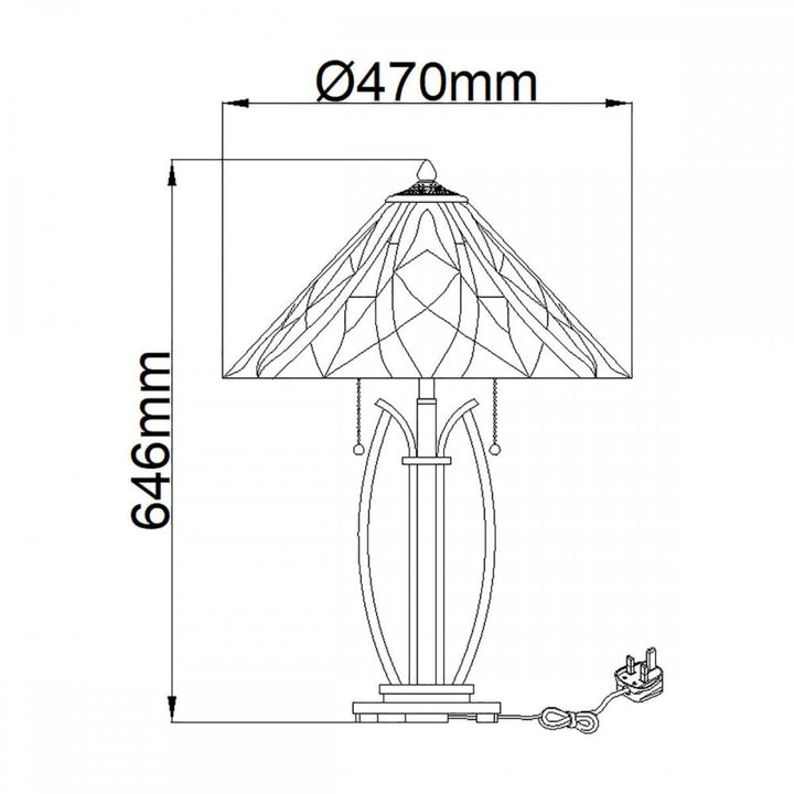 Quoizel QZ-VICTORY-TL 2 Light Victory Table Lamp Valiant Bronze
