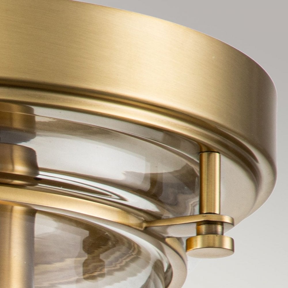 Quoizel QZ-WHISTLING-F-BB Whistling 3 Light Flush Brushed Brass