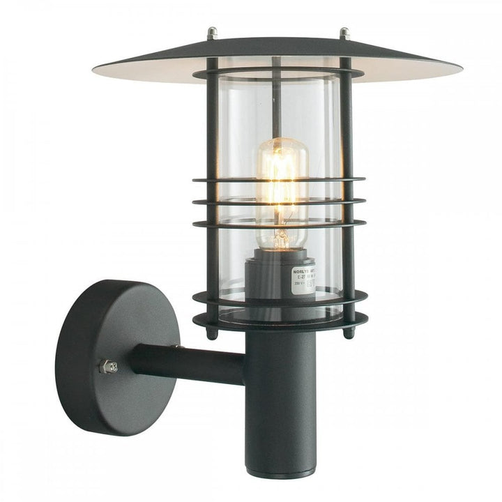 Norlys ST1-BLACK Stockholm 1 Light Wall Lantern - Black