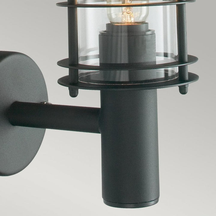 Norlys ST1-BLACK Stockholm 1 Light Wall Lantern - Black