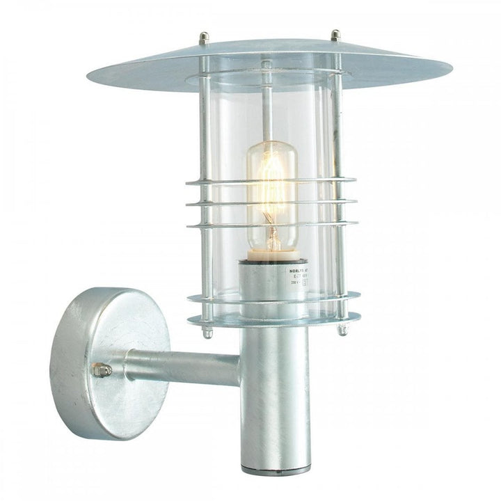 Norlys ST1-GALVANIZED Stockholm 1 Light Wall Lantern - Galvanised