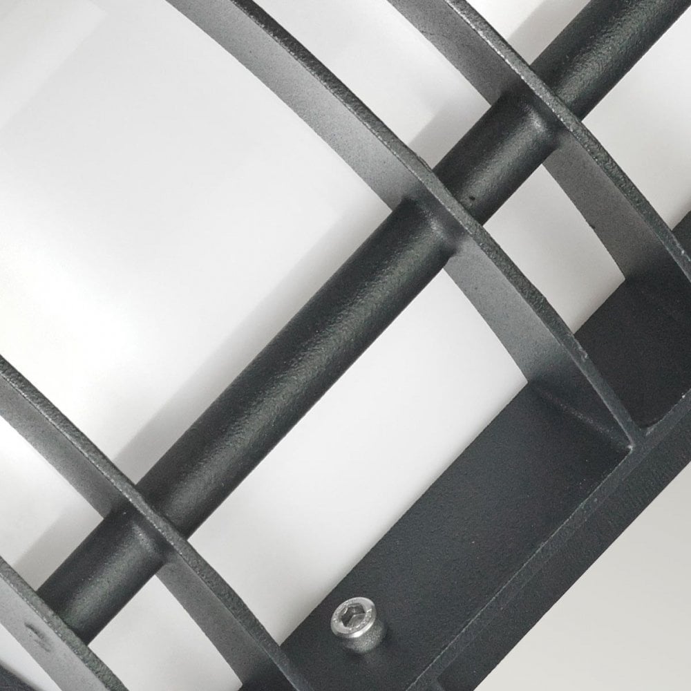 Norlys ST-FLU-E27-BLK-O Stockholm 1 Light Flush Light - Black With Opal Glass Black