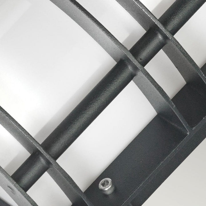 Norlys ST-FLU-E27-BLK-O Stockholm 1 Light Flush Light - Black With Opal Glass Black