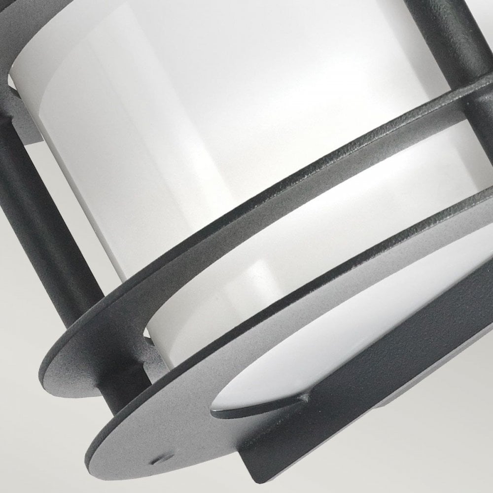 Norlys ST-FLU-E27-BLK-O Stockholm 1 Light Flush Light - Black With Opal Glass Black