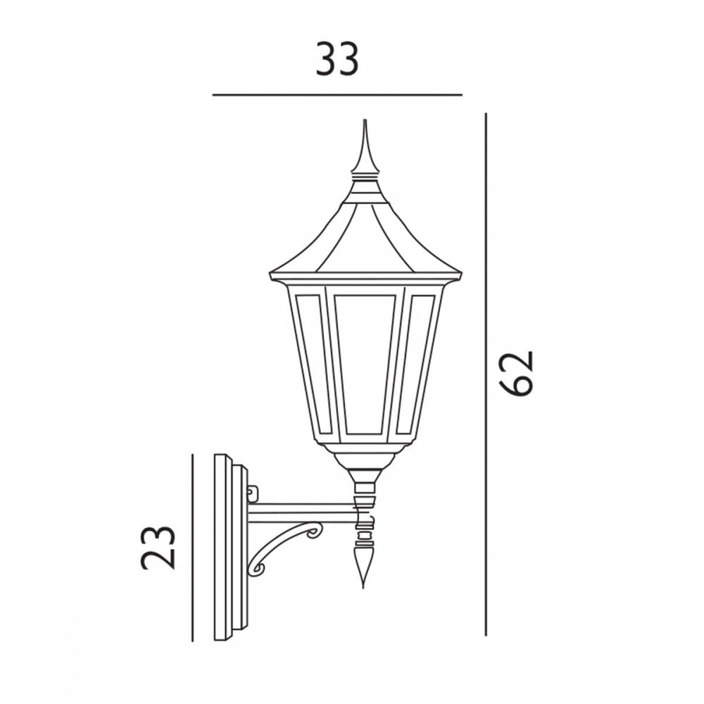 Norlys V1-BLACK Valencia 1 Light Up Lantern Black