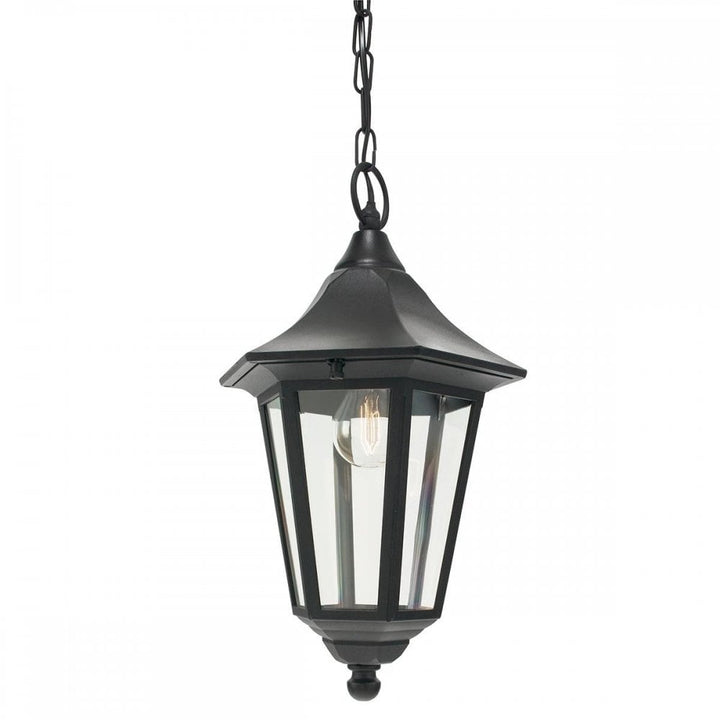 Norlys V8-BLACK Valencia 1 Light Chain Lantern Black