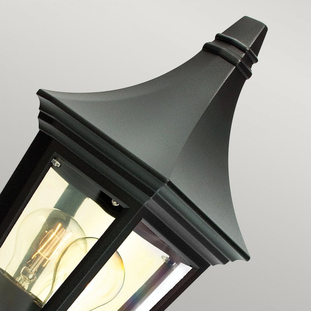 Norlys V9-BLACK Valencia 1 Light Half Lantern Black