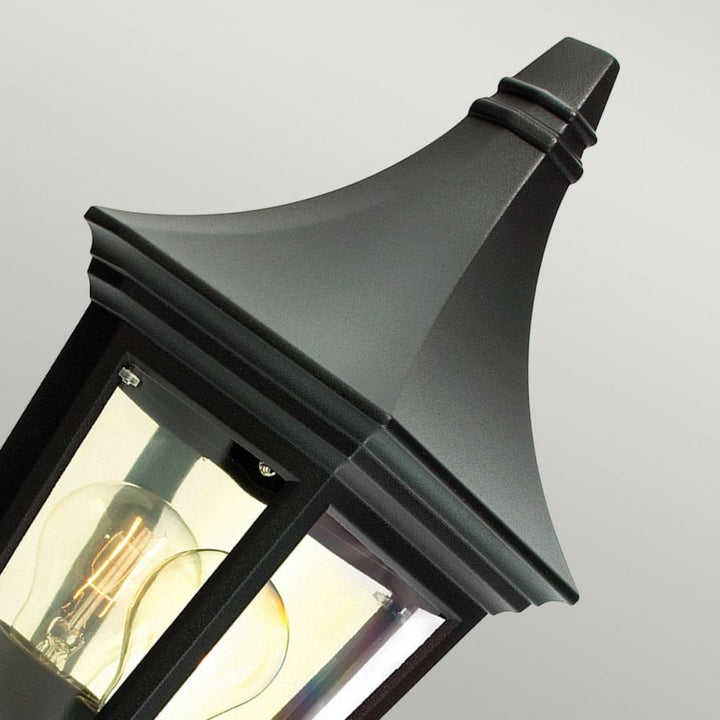 Norlys V9-BLACK Valencia 1 Light Half Lantern Black