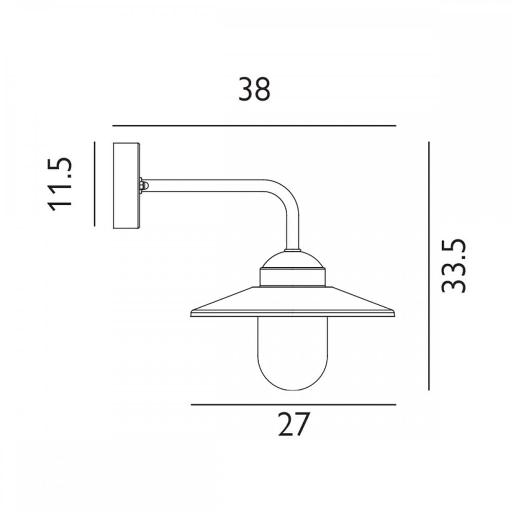 Norlys VANSBRO-GAL Vansbro 1 Light Wall Lantern Galvanised