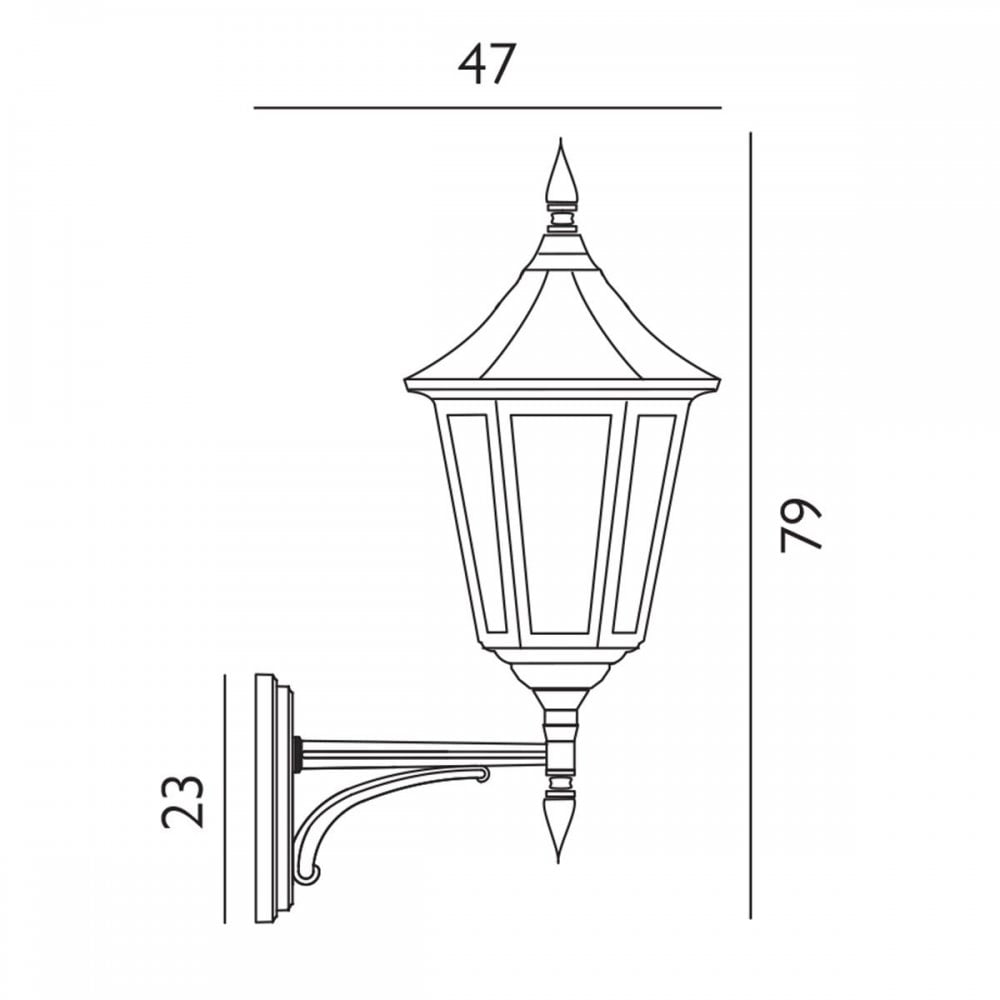 Norlys VG1-BLACK Valencia Grande 1 Light Up Lantern Black