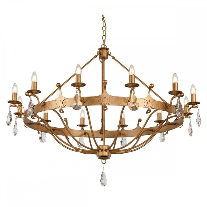 Elstead WINDSOR12-GOLD Windsor 12 Light Chandelier Gold Patina