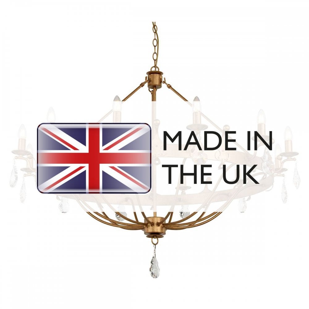 Elstead WINDSOR12-GOLD Windsor 12 Light Chandelier Gold Patina