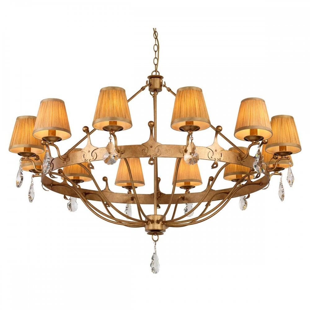 Elstead WINDSOR12-GOLD Windsor 12 Light Chandelier Gold Patina