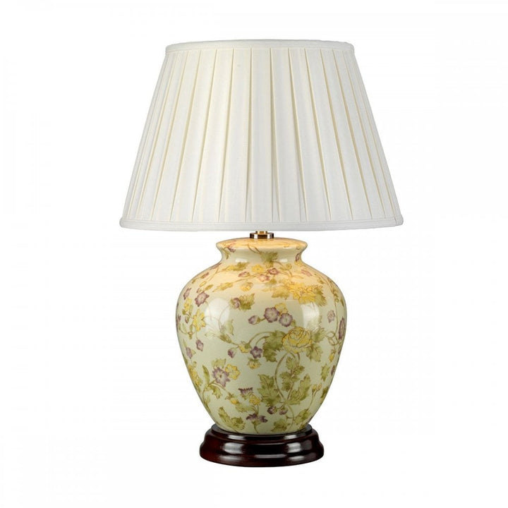 Elstead YELLOWFLOWERS-TL Yellow Flowers 1 Light Table Lamp Yellow and Purple