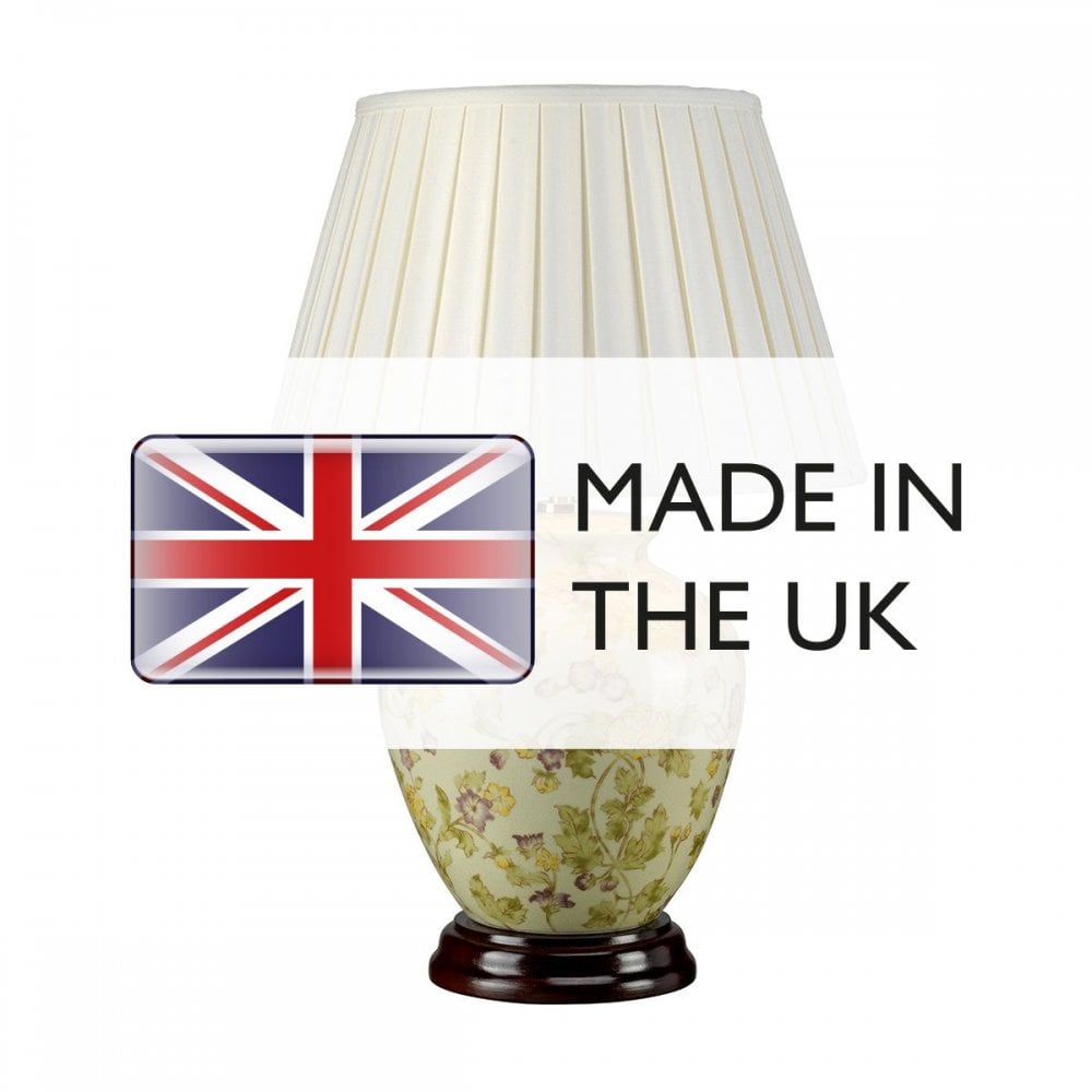 Elstead YELLOWFLOWERS-TL Yellow Flowers 1 Light Table Lamp Yellow and Purple