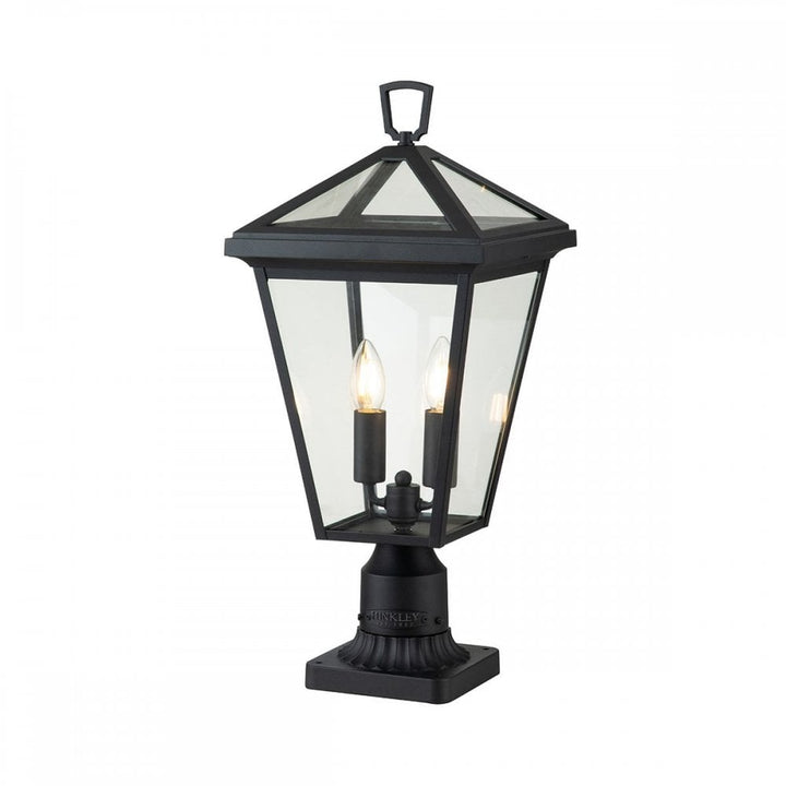 Hinkley QN-ALFORD-PLACE3-M-MB Alford Place 2 Light Pedestal Lantern Museum Black