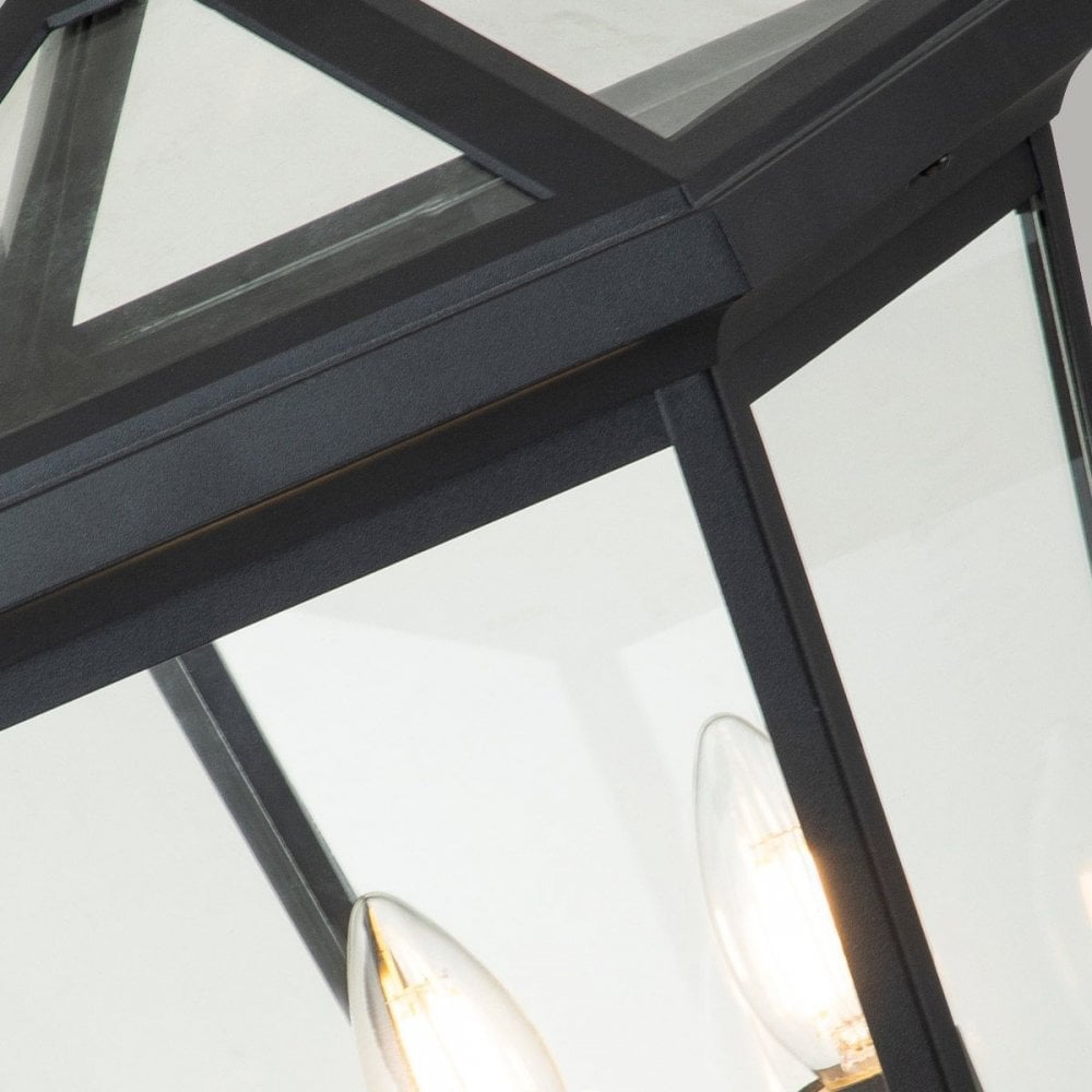 Hinkley QN-ALFORD-PLACE3-M-MB Alford Place 2 Light Pedestal Lantern Museum Black