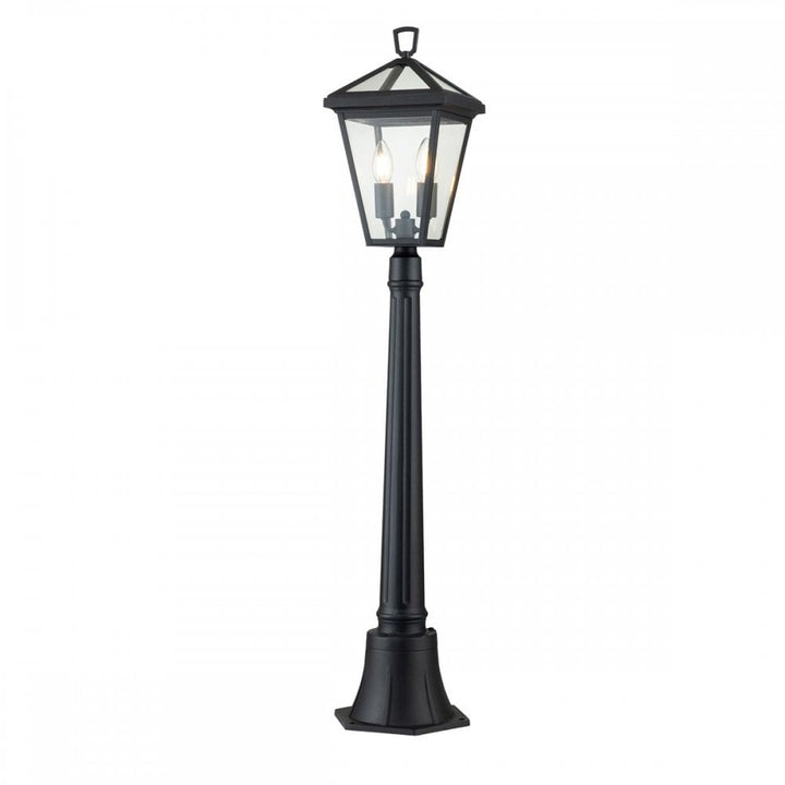 Hinkley QN-ALFORD-PLACE-4B-S-MB Alford Place 2 Light Pillar Lantern Museum Black