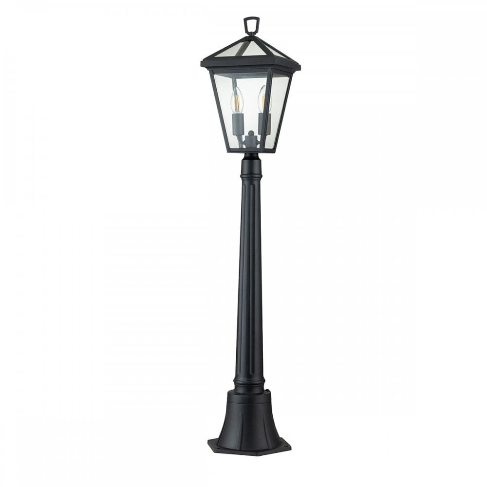 Hinkley QN-ALFORD-PLACE-4B-S-MB Alford Place 2 Light Pillar Lantern Museum Black