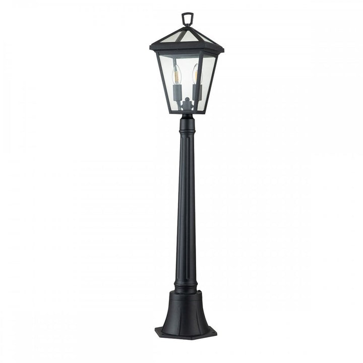 Hinkley QN-ALFORD-PLACE-4B-S-MB Alford Place 2 Light Pillar Lantern Museum Black