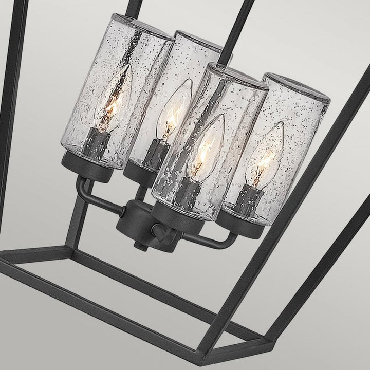 Hinkley QN-ALFORD-PLACE-4P-MB Alford Place 4 Light Outdoor Pendant Museum Black