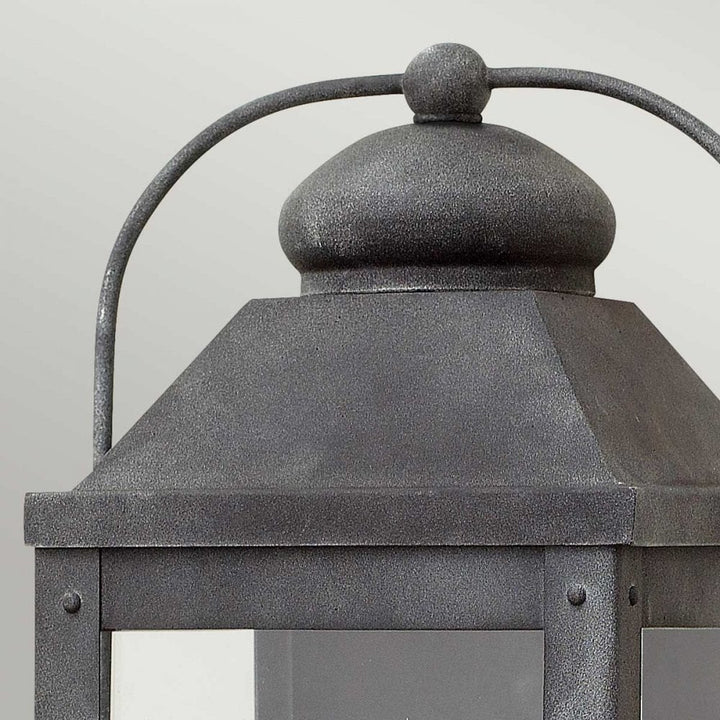 Hinkley QN-ANCHORAGE-M Anchorage 2 Light Wall Lantern Aged Zinc