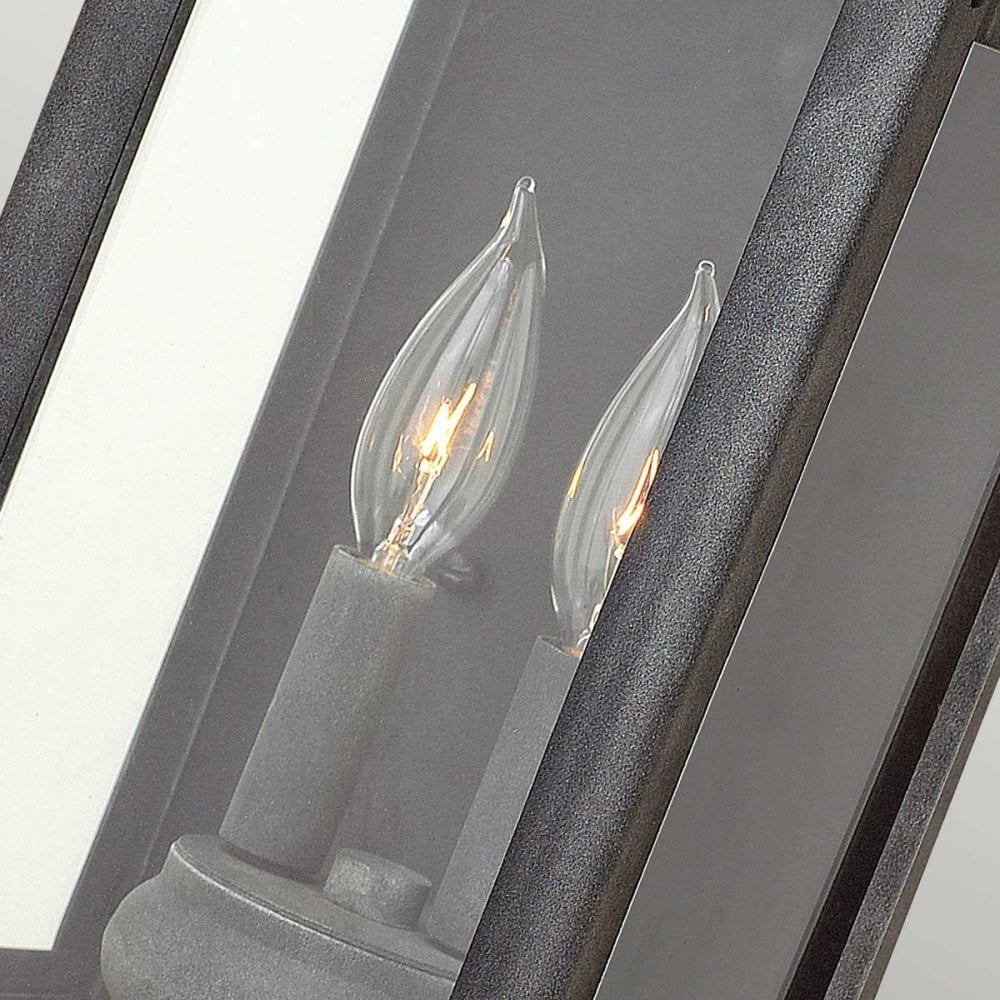 Hinkley QN-ANCHORAGE-M Anchorage 2 Light Wall Lantern Aged Zinc