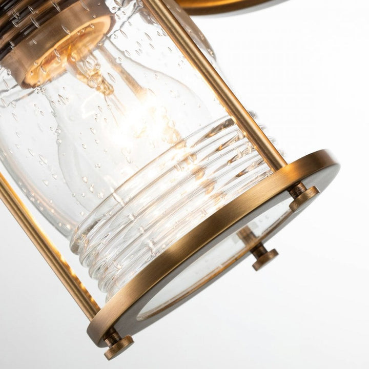 Kichler QN-ASHLANDBAY2-NBR-BATH Ashland Bay 2 Light Wall Light - Brass Natural Brass