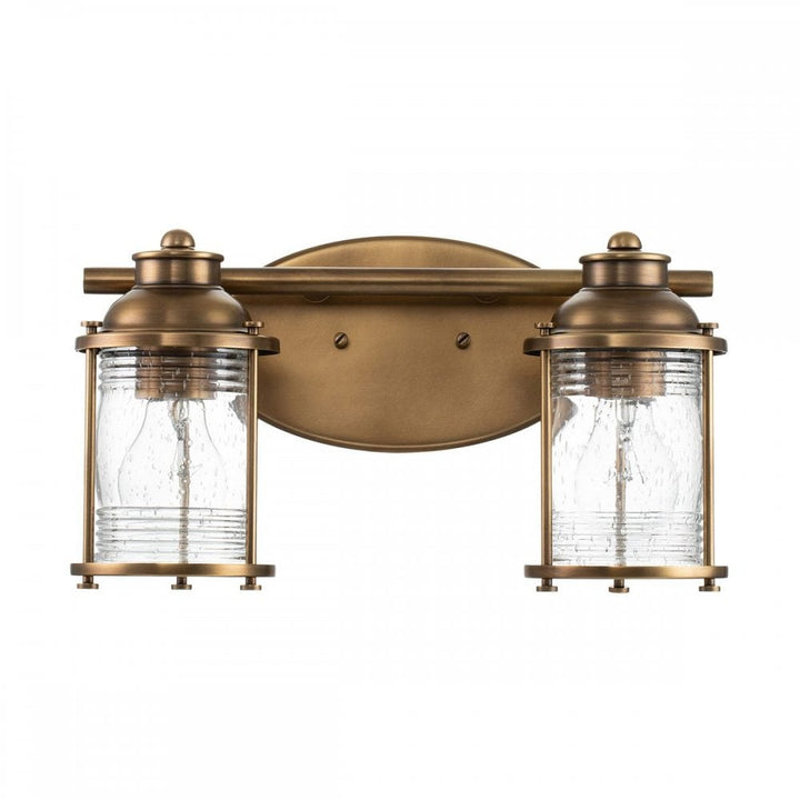 Kichler QN-ASHLANDBAY2-NBR-BATH Ashland Bay 2 Light Wall Light - Brass Natural Brass