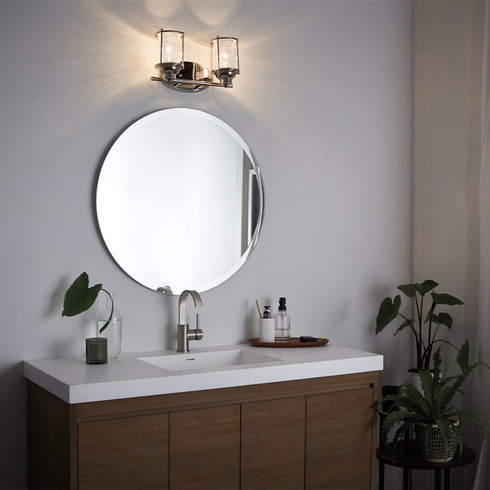 Kichler QN-ASHLANDBAY2-PC-BATH Ashland Bay 2 Light Wall Light - Polished Chrome