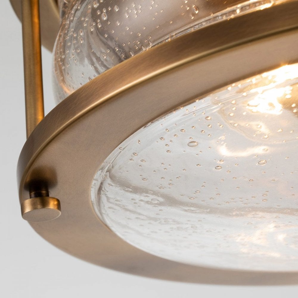 Kichler QN-ASHLANDBAY-F-NBR-BATH Ashland Bay 2 Light Flush - Brass Natural Brass