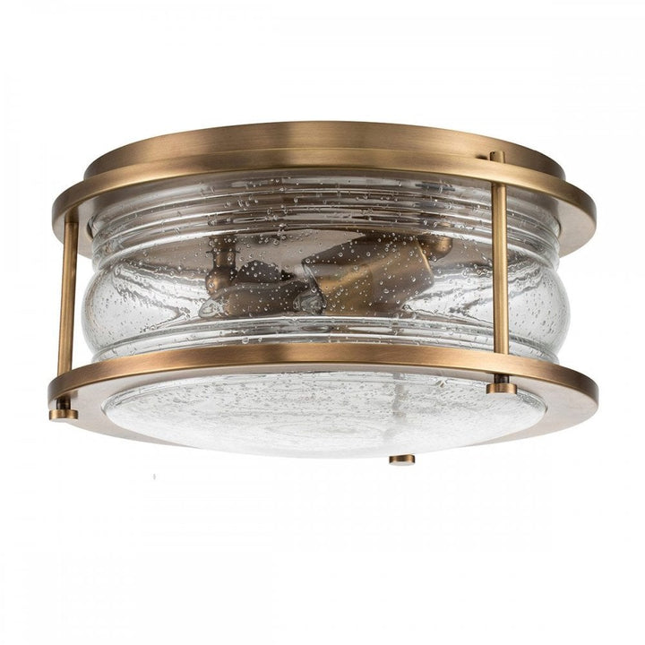 Kichler QN-ASHLANDBAY-F-NBR-BATH Ashland Bay 2 Light Flush - Brass Natural Brass