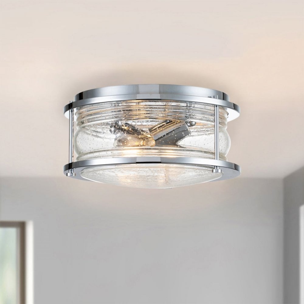 Kichler QN-ASHLANDBAY-F-PC-BATH Ashland Bay 2 Light Flush - Polished Chrome