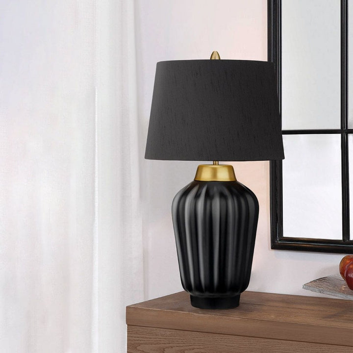 Quintiesse QN-BEXLEY-TL-BKBB Bexley 1 Light Table Lamp - Black &amp; Brushed Brass