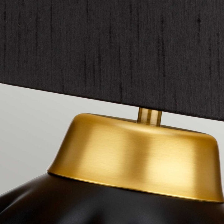 Quintiesse QN-BEXLEY-TL-BKBB Bexley 1 Light Table Lamp - Black &amp; Brushed Brass